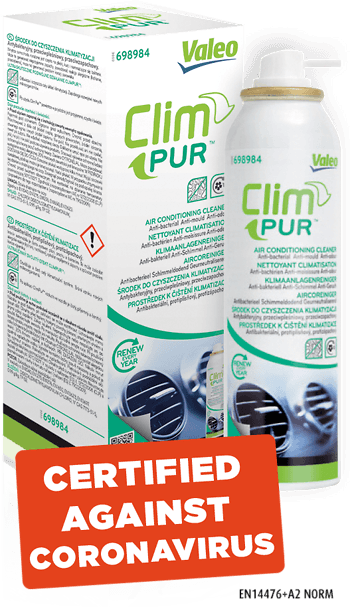 A poeira ou sujeira dos evaporadores é limpa com Clim pur?